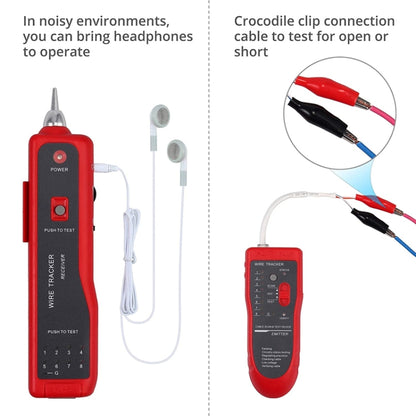 Wire Tracker Network Cable Detector RJ45 RJ11 Tester for Telephone Lines and LAN Cables, RJ45 RJ11 Tester