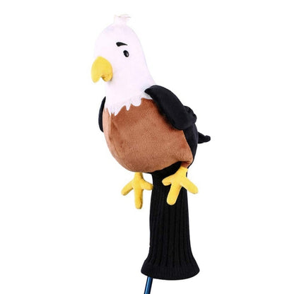 Cute Plush Animal Golf Club Knit Cover, Plush Brown, Plush Pink