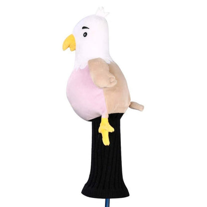 Cute Plush Animal Golf Club Knit Cover, Plush Brown, Plush Pink