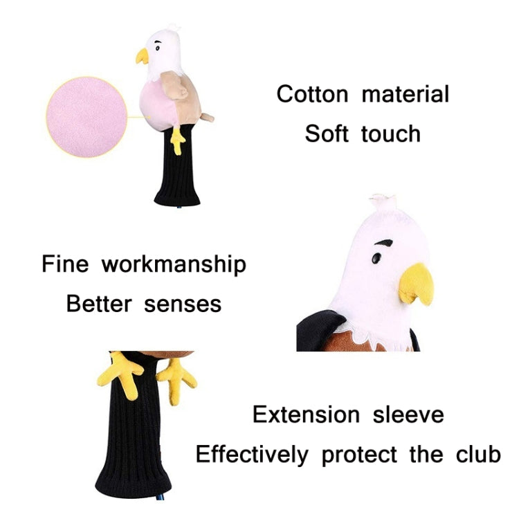 Cute Plush Animal Golf Club Knit Cover, Plush Brown, Plush Pink