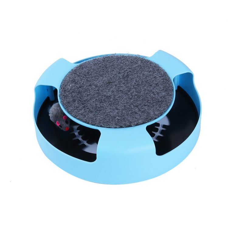 C-034 Spinning Cat Turntable Puzzle Play Board, Blue, Red, Green