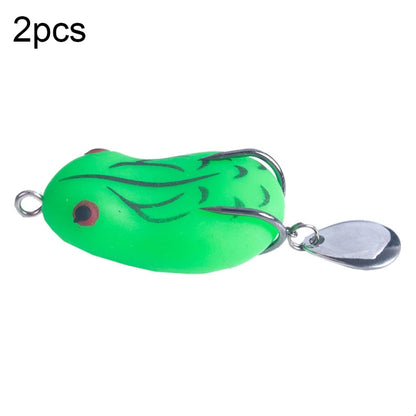 2 PCS HENGJIA Lure Sequins Double Hook Thunder Frog, 4.2cm 8g, 5cm 14g