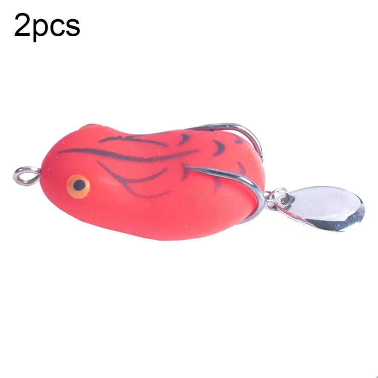 2 PCS HENGJIA Lure Sequins Double Hook Thunder Frog, 4.2cm 8g, 5cm 14g