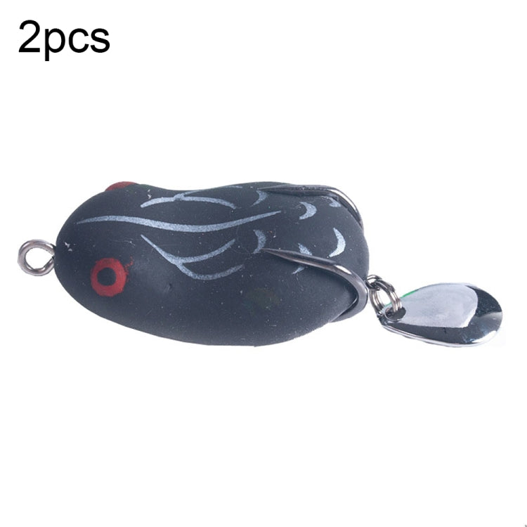 2 PCS HENGJIA Lure Sequins Double Hook Thunder Frog, 4.2cm 8g, 5cm 14g