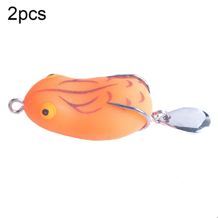 2 PCS HENGJIA Lure Sequins Double Hook Thunder Frog, 4.2cm 8g, 5cm 14g