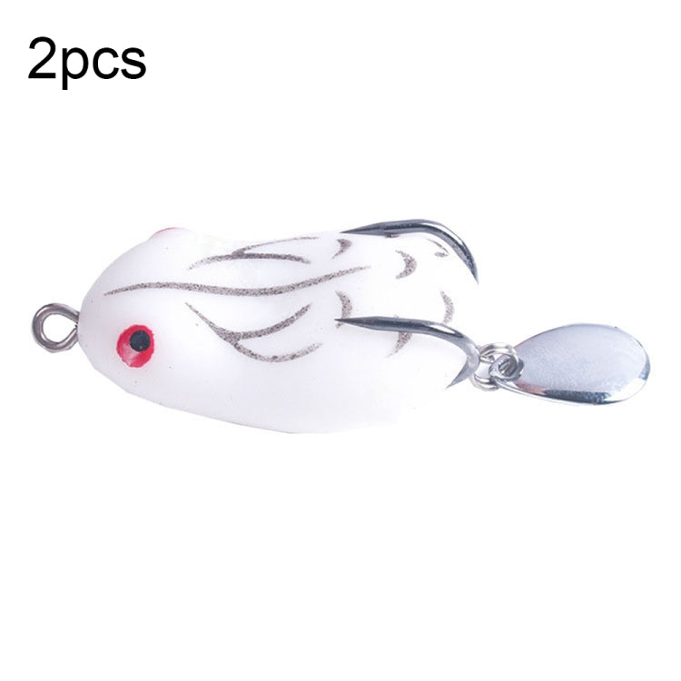 2 PCS HENGJIA Lure Sequins Double Hook Thunder Frog, 4.2cm 8g, 5cm 14g