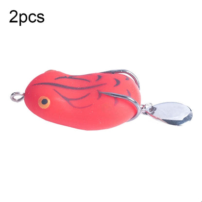 2 PCS HENGJIA Lure Sequins Double Hook Thunder Frog, 4.2cm 8g, 5cm 14g
