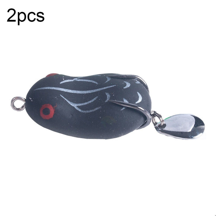 2 PCS HENGJIA Lure Sequins Double Hook Thunder Frog, 4.2cm 8g, 5cm 14g