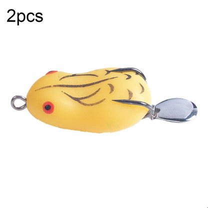 2 PCS HENGJIA Lure Sequins Double Hook Thunder Frog, 4.2cm 8g, 5cm 14g