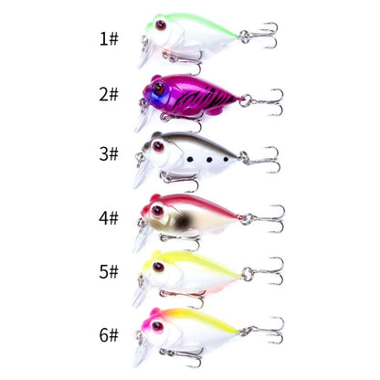4 PCS HENGJIA CB051 4cm / 5.2g Small Fat Lure Bait, 1, 2, 3, 4, 5, 6