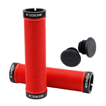 MEROCA Mountain Bike Anti-slip Shock Absorber Riding Grip Cover, Style:, One Side Lock ME38 Black, One Side Lock ME38 Red, One Side Lock ME38 Sky Blue, Bilateral Lock Thread ME15 Black, Bilateral Lock Thread ME15 Red, Bilateral Lock Thread ME15 Green