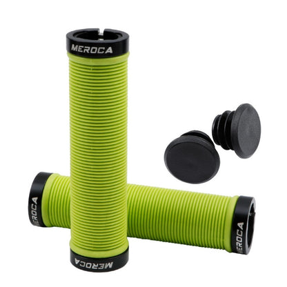 MEROCA Mountain Bike Anti-slip Shock Absorber Riding Grip Cover, Style:, One Side Lock ME38 Black, One Side Lock ME38 Red, One Side Lock ME38 Sky Blue, Bilateral Lock Thread ME15 Black, Bilateral Lock Thread ME15 Red, Bilateral Lock Thread ME15 Green