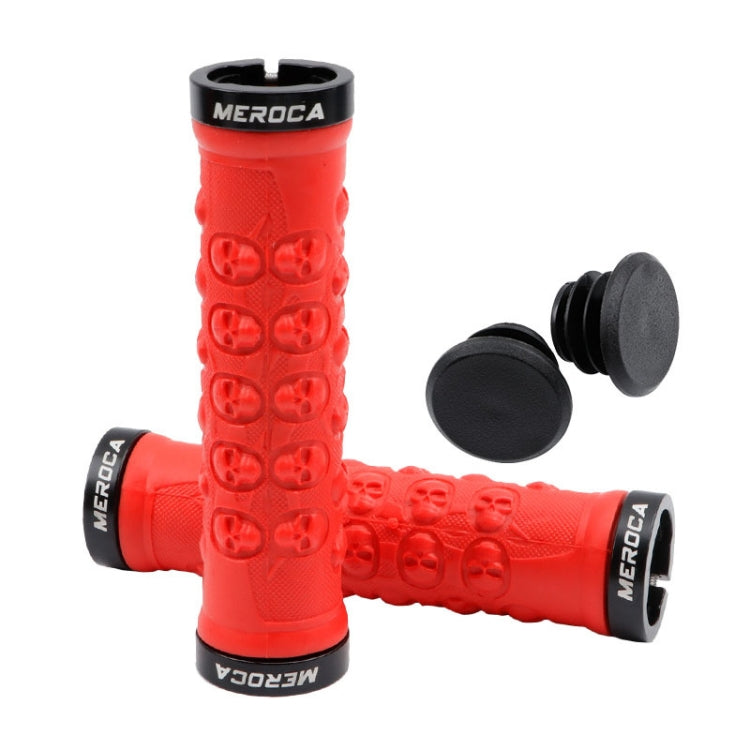 MEROCA Mountain Bike Anti-slip Shock Absorber Riding Grip Cover, Style:, One Side Lock ME38 Black, One Side Lock ME38 Red, One Side Lock ME38 Sky Blue, Bilateral Lock Thread ME15 Black, Bilateral Lock Thread ME15 Red, Bilateral Lock Thread ME15 Green