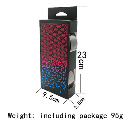 JH085 Chrysanthemum Pattern Shock Absorption Gradient Color Bicycle Handlebar, Black Bottom White Print, Black Bottom Red Print, Black Bottom Fluorescent Yellow Printing, Black Bottom Pink Printing, Black Bottom Blue Printing, Black Bottom Cyan Print...
