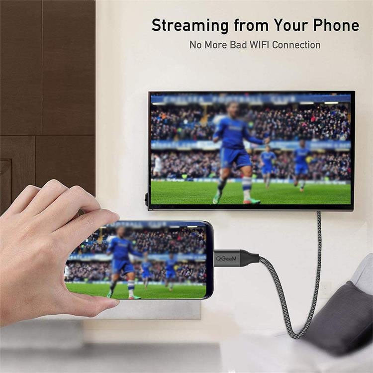 QGeeM QG-UA09 Type-C To HDMI Cable, 1.8m, 3m