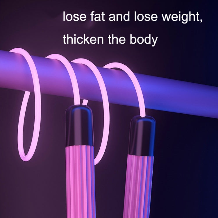 Sports Fitness LED Light Adjustable Skipping Rope, Pink, Blue, Green
