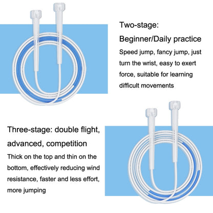 Children Speed Skipping Sports Rope, Style: 2 Sections 2.8m (White Blue), 2 Sections 2.4m (White Blue), 2 Sections 2.8m (White Blue), 2 Sections 2.4m (White Pink), 2 Sections 2.8m (White Pink), 2 Sections 2.4m (White Green), 2 Sections 2.8m (White Gree...