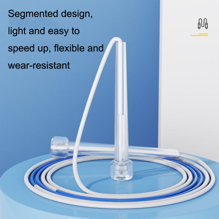 Children Speed Skipping Sports Rope, Style: 2 Sections 2.8m (White Blue), 2 Sections 2.4m (White Blue), 2 Sections 2.8m (White Blue), 2 Sections 2.4m (White Pink), 2 Sections 2.8m (White Pink), 2 Sections 2.4m (White Green), 2 Sections 2.8m (White Gree...