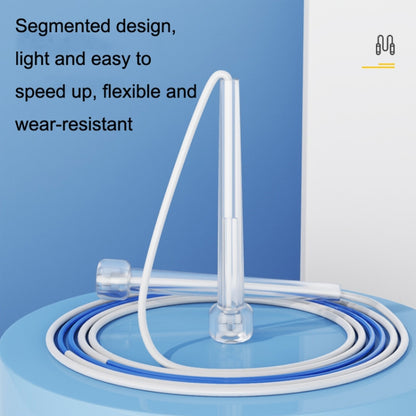 Children Speed Skipping Sports Rope, Style: 2 Sections 2.8m (White Blue), 2 Sections 2.4m (White Blue), 2 Sections 2.8m (White Blue), 2 Sections 2.4m (White Pink), 2 Sections 2.8m (White Pink), 2 Sections 2.4m (White Green), 2 Sections 2.8m (White Gree...