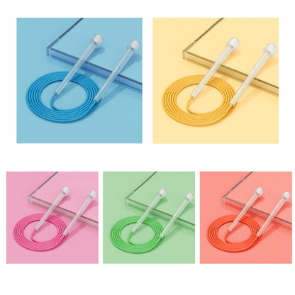 3 PCS Fitness Sports Children Transparent Handle Skipping Rope, Transparent Blue, Transparent Yellow, Transparent Pink, Transparent Green, Transparent Orange
