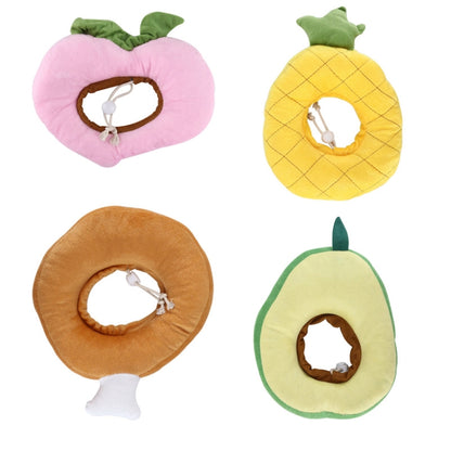 Pet Anti-bite Anti-Lick Ring Soft Cotton Cat Head Cover, Peach, Pineapple, Drumstick, Avocado