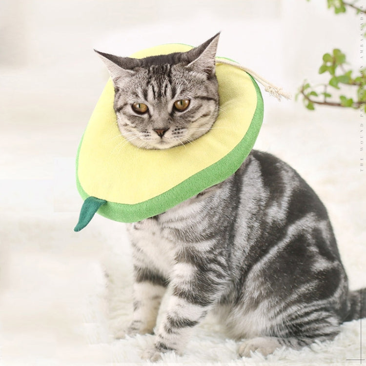 Pet Anti-bite Anti-Lick Ring Soft Cotton Cat Head Cover, Peach, Pineapple, Drumstick, Avocado