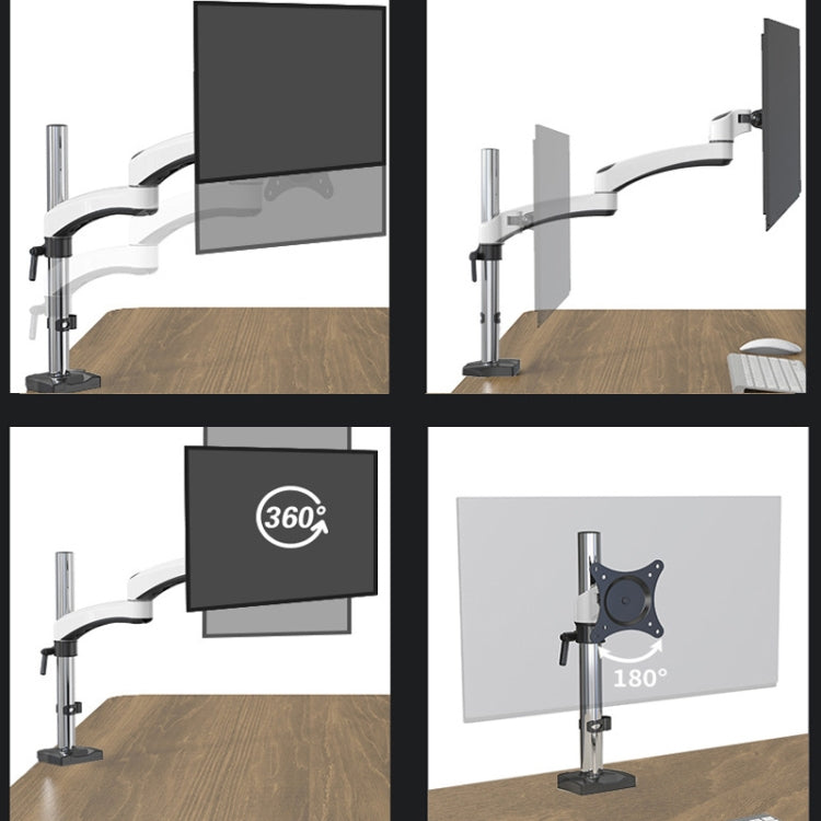 Gibbon Mounts FE112 Aluminum Alloy Lifting and Rotating LCD Computer Monitor Bracket, Clip Table, Perforation