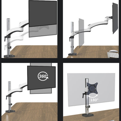 Gibbon Mounts FE112 Aluminum Alloy Lifting and Rotating LCD Computer Monitor Bracket, Clip Table, Perforation