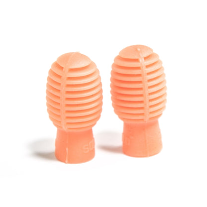 4 Pcs/Set Drum Sticks Silicone Head Drum Cover Practice Drums Mute Protective Case, Orange, Gray