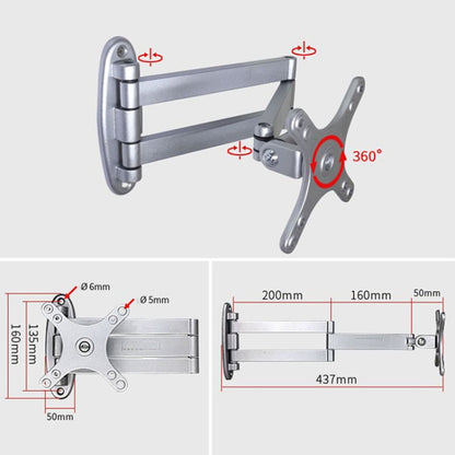 Computer LCD Monitor Wall Mounted Universal Swivel Bracket