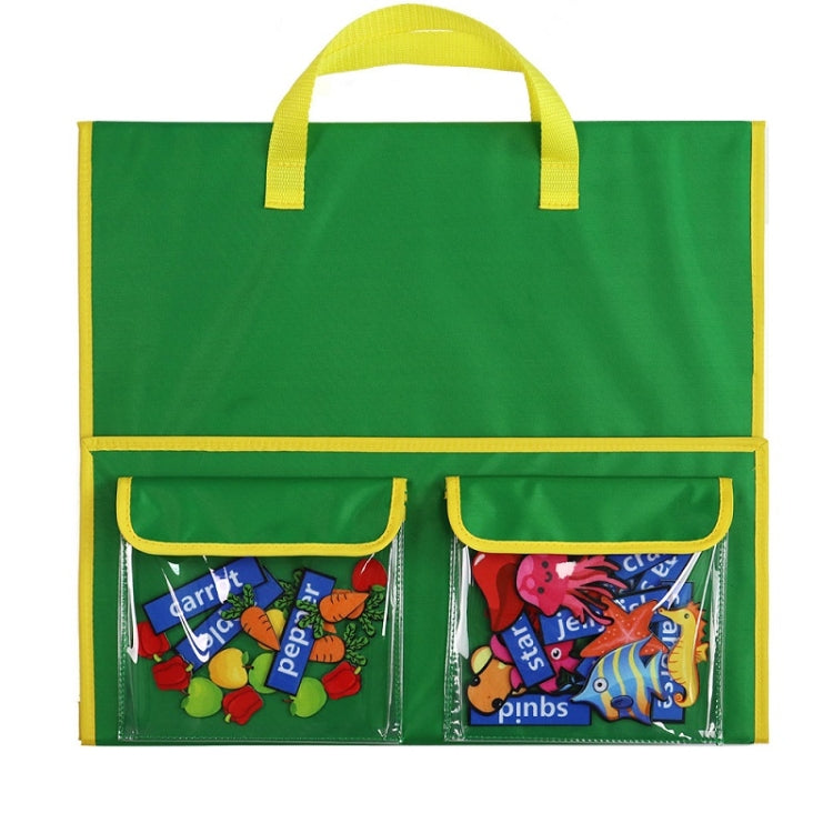 Story Theme Portable Felt Board Classroom Desktop Auxiliary Teaching Aids, Fruit Vegetable Theme, Marine Life Theme