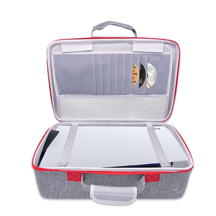 GH1881 Portable Game Console Storage Bag For PS5, Gray, Black