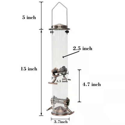 Outdoor Garden Hanging Metal Bird Automatic Feeder, Hanging Metal Bird Feeder