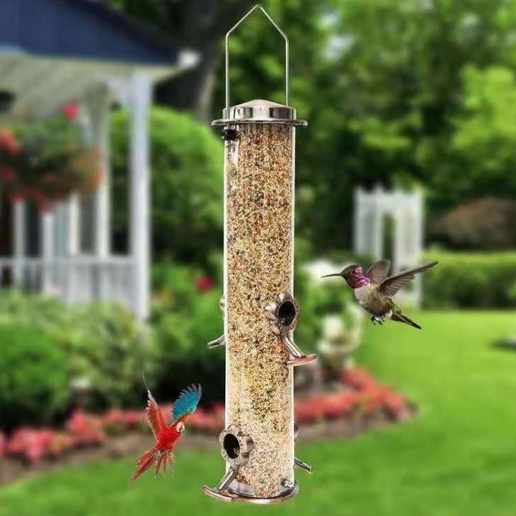 Outdoor Garden Hanging Metal Bird Automatic Feeder, Hanging Metal Bird Feeder