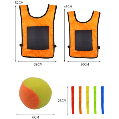 Children Dodgeball Vest For Parent-child Outdoor Games With 5 Balls, Small (Red), Small (Blue), Small (Yellow), Small (Orange), Small (Green), Large (Red), Large (Blue), Large (Yellow), Large (Orange), Large (Green), Small + 5 Tails (Red)