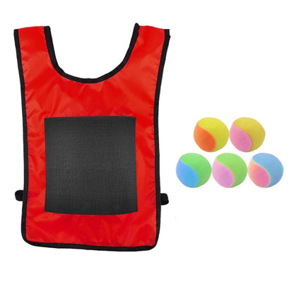 Children Dodgeball Vest For Parent-child Outdoor Games With 5 Balls, Small (Red), Small (Blue), Small (Yellow), Small (Orange), Small (Green), Large (Red), Large (Blue), Large (Yellow), Large (Orange), Large (Green), Small + 5 Tails (Red)