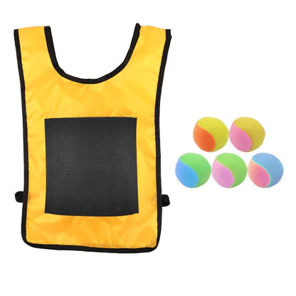 Children Dodgeball Vest For Parent-child Outdoor Games With 5 Balls, Small (Red), Small (Blue), Small (Yellow), Small (Orange), Small (Green), Large (Red), Large (Blue), Large (Yellow), Large (Orange), Large (Green), Small + 5 Tails (Red)