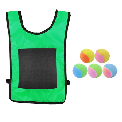 Children Dodgeball Vest For Parent-child Outdoor Games With 5 Balls, Small (Red), Small (Blue), Small (Yellow), Small (Orange), Small (Green), Large (Red), Large (Blue), Large (Yellow), Large (Orange), Large (Green), Small + 5 Tails (Red)