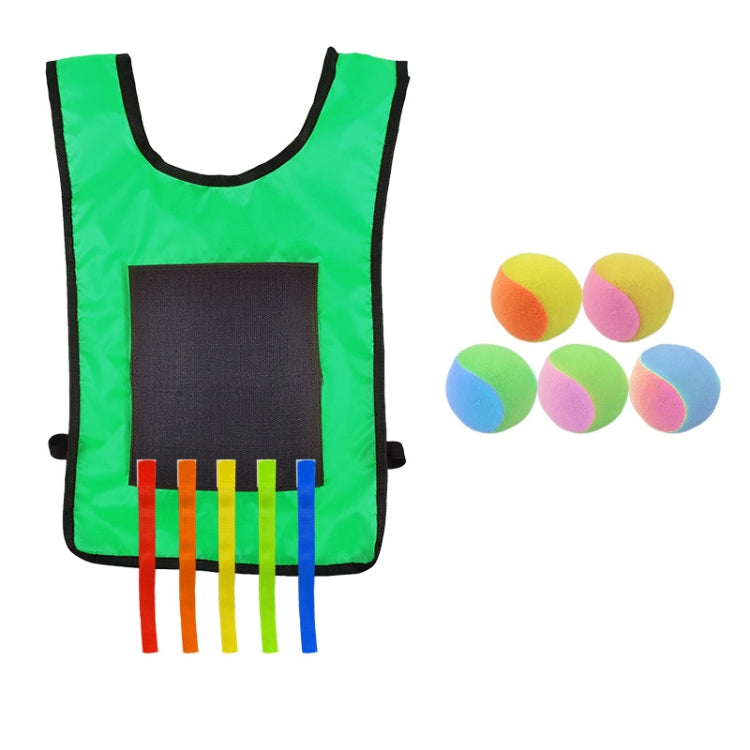 Children Dodgeball Vest For Parent-child Outdoor Games With 5 Balls, Small (Red), Small (Blue), Small (Yellow), Small (Orange), Small (Green), Large (Red), Large (Blue), Large (Yellow), Large (Orange), Large (Green), Small + 5 Tails (Red)
