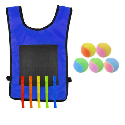 Children Dodgeball Vest For Parent-child Outdoor Games With 5 Balls, Small (Red), Small (Blue), Small (Yellow), Small (Orange), Small (Green), Large (Red), Large (Blue), Large (Yellow), Large (Orange), Large (Green), Small + 5 Tails (Red)