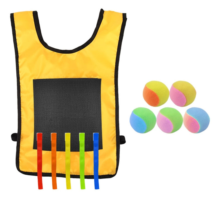 Children Dodgeball Vest For Parent-child Outdoor Games With 5 Balls, Small (Red), Small (Blue), Small (Yellow), Small (Orange), Small (Green), Large (Red), Large (Blue), Large (Yellow), Large (Orange), Large (Green), Small + 5 Tails (Red)