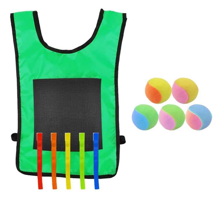 Children Dodgeball Vest For Parent-child Outdoor Games With 5 Balls, Small (Red), Small (Blue), Small (Yellow), Small (Orange), Small (Green), Large (Red), Large (Blue), Large (Yellow), Large (Orange), Large (Green), Small + 5 Tails (Red)