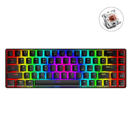 ZIYOU LANG T8 68 Keys RGB Luminous Gaming Mechanical Keyboard, Cable Length:1.6m, T8 White Green Shaft, T8 White Red Shaft, T8 Blue Green Shaft, T8 Pink Green Shaft, T8 Black Green Shaft, T8 Black Tea Shaft