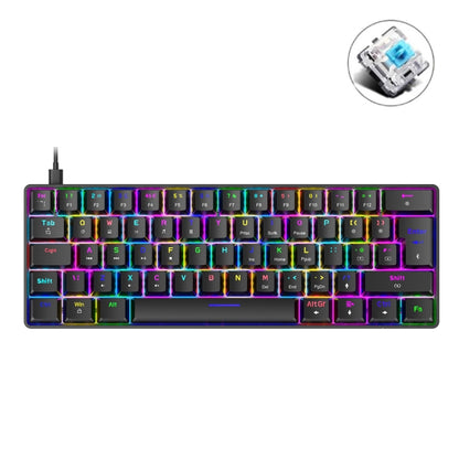 ZIYOU LANG T60 62-Key RGB Luminous Mechanical Wired Keyboard, Cable Length:1.5m, T60 Blue Red Shaft, T60 Black Green Shaft, T60 Black Tea Shaft, T60 White Green Shaft, T60 White Red Shaft, T60 Blue Green Shaft
