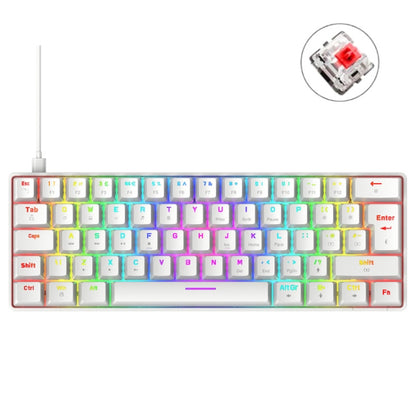 ZIYOU LANG T60 62-Key RGB Luminous Mechanical Wired Keyboard, Cable Length:1.5m, T60 Blue Red Shaft, T60 Black Green Shaft, T60 Black Tea Shaft, T60 White Green Shaft, T60 White Red Shaft, T60 Blue Green Shaft