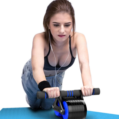 Automatic Rebound Double Wheel Abdominal Fitness Wheel, Automatic Rebound Ab Wheel(Blue), Automatic Rebound Ab Wheel(Orange), Automatic Rebound Ab Wheel(Red)