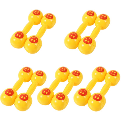 10 PCS Kindergarten Children Morning Exercise Plastic Rattle, Red, Yellow, Blue, Green