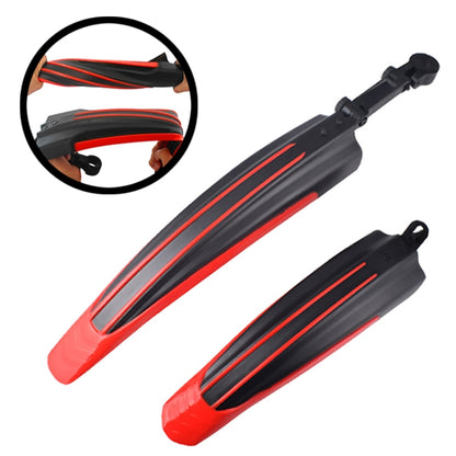 1 Set  Dual Color Bicycle Mudguard Mountain Bike Fenders Set, Black Red, All Black, Dark Blue, Black Light Blue, Black Green, Black and White, Dark Grey, Black Yellow