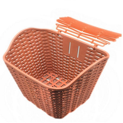 Bicycle Waterproof Basket with Cover Front Handlebar Bike Basket, Black, Brown, Grey