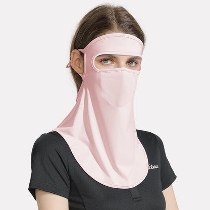 GOLOVEJOY Summer Ice Silk Sunscreen Face Shield  Ladies Outdoor Neck Protection Veil, Neck Protection White, Neck Protection Pink, Neck Protection Gray, Neck Protection Blue